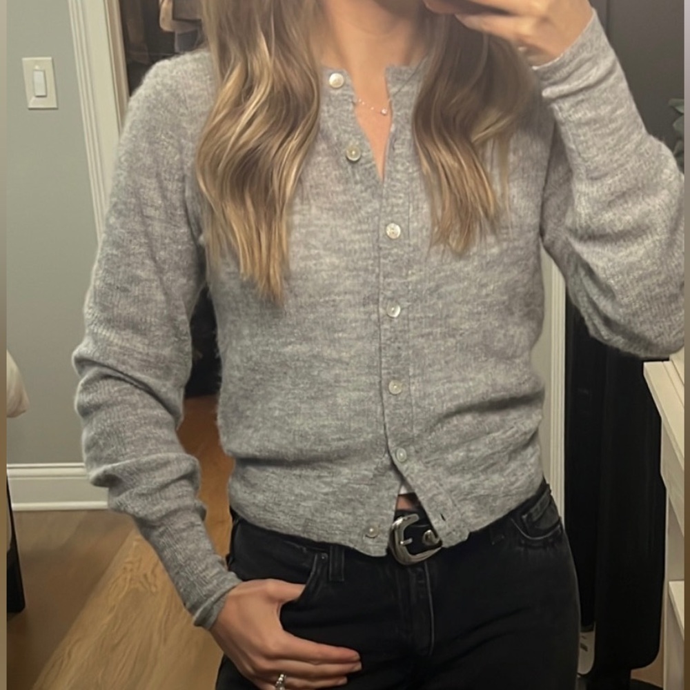 Madewell Ribbed Alpaca Cardigan Sweater